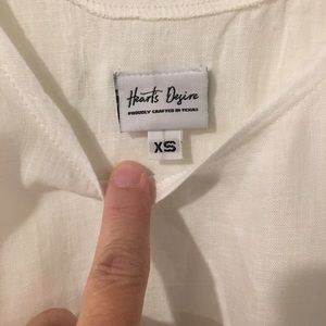 Hearts desire White linen tunic